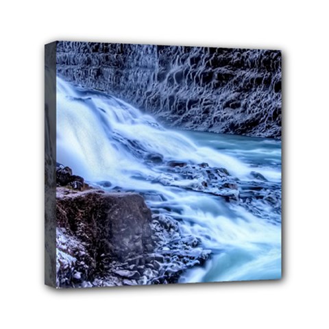 Gullfoss Waterfalls 1 Mini Canvas 6  X 6  by trendistuff