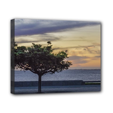 Sunset Scene At Boardwalk In Montevideo Uruguay Canvas 10  X 8  by dflcprints