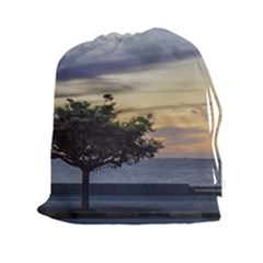 Sunset Scene At Boardwalk In Montevideo Uruguay Drawstring Pouches (xxl) by dflcprints