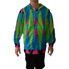 Connected rhombus Hooded Wind Breaker (Kids)