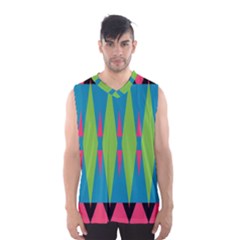 Connected rhombus Men s Basketball Tank Top