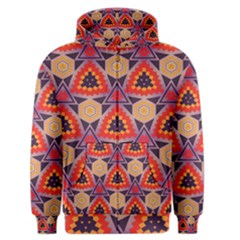 Triangles Honeycombs And Other Shapes Pattern Men s Zipper Hoodie by LalyLauraFLM