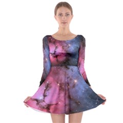 Trifid Nebula Long Sleeve Skater Dress