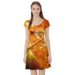 Solar Flare 2 Short Sleeve Skater Dresses