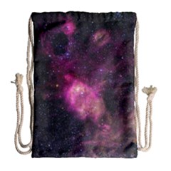 Purple Clouds Drawstring Bag (large) by trendistuff