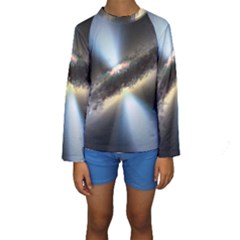 Hidden Black Hole Kid s Long Sleeve Swimwear by trendistuff