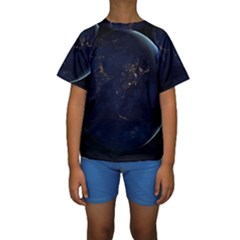 Global Night Kid s Short Sleeve Swimwear by trendistuff