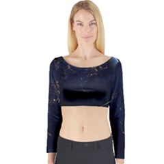 Global Night Long Sleeve Crop Top by trendistuff