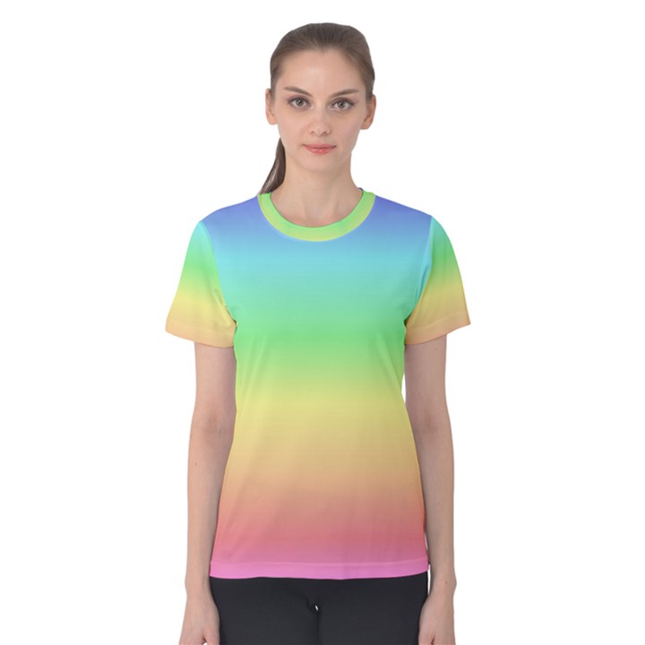 Rainbow Colors Women s Cotton Tee