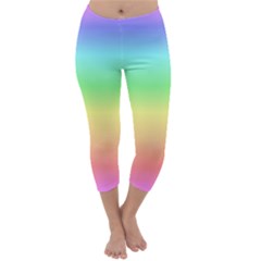 Rainbow Colors Capri Winter Leggings  by LovelyDesigns4U