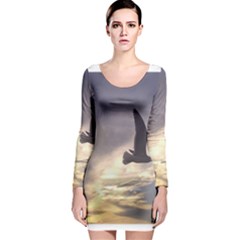 Fly Seagull Long Sleeve Bodycon Dresses by Jamboo