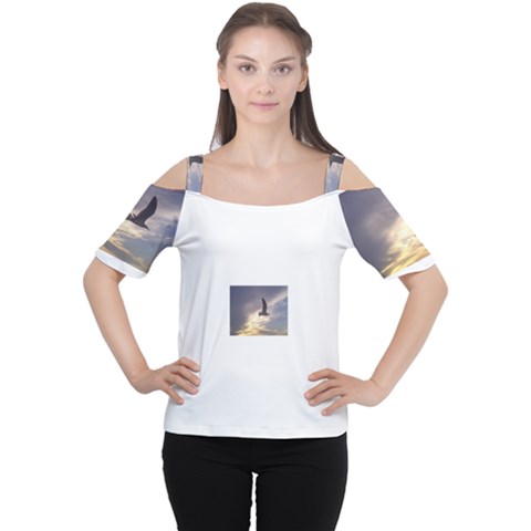 Fly Seagull Women s Cutout Shoulder Tee by Jamboo