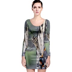 Butterfly 1 Long Sleeve Bodycon Dresses by Jamboo