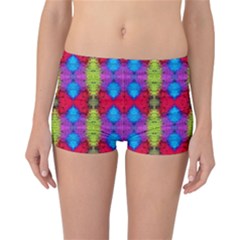 Colorful Painting Goa Pattern Reversible Boyleg Bikini Bottoms