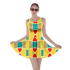 Colorful Chains Pattern Skater Dress by LalyLauraFLM