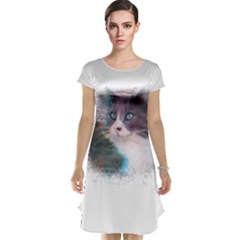 Cat Splash Png Cap Sleeve Nightdresses