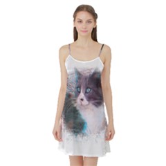 Cat Splash Png Satin Night Slip