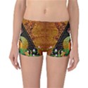 Surfing, Surfboard With Flowers And Floral Elements Reversible Boyleg Bikini Bottoms View1
