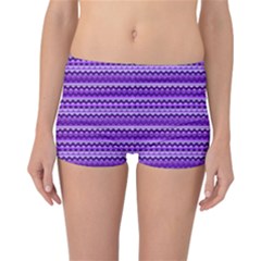 Purple Tribal Pattern Reversible Boyleg Bikini Bottoms by KirstenStar