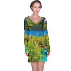 Plitvice, Croatia Long Sleeve Nightdresses by trendistuff