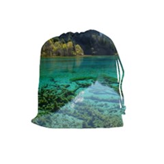 Jiuzhaigou Valley 2 Drawstring Pouches (large)  by trendistuff