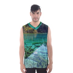 Jiuzhaigou Valley 2 Men s Basketball Tank Top by trendistuff