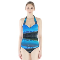 Herbert Lake Women s Halter One Piece Swimsuit by trendistuff