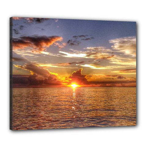 Tahitian Sunset Canvas 24  X 20  by trendistuff