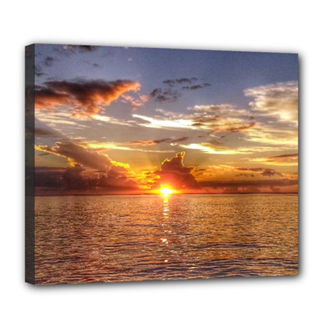 Tahitian Sunset Deluxe Canvas 24  X 20   by trendistuff