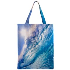 Ocean Wave 1 Zipper Classic Tote Bags by trendistuff