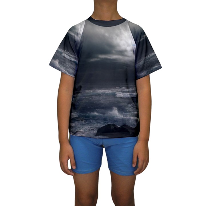 OCEAN STORM Kid s Short Sleeve Swimwear