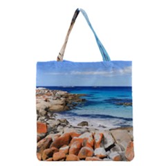 Bay Of Fires Grocery Tote Bags by trendistuff