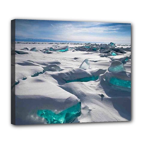 Turquoise Ice Deluxe Canvas 24  X 20   by trendistuff