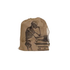 Vintage Skeletons Drawstring Pouches (small) 