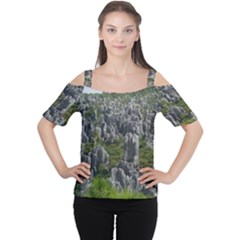 STONE FOREST 1 Women s Cutout Shoulder Tee