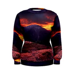 San Gabriel Mountain Sunset Women s Sweatshirts by trendistuff