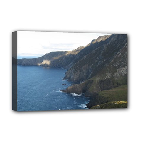 Croaghaun Cliffs Deluxe Canvas 18  X 12   by trendistuff