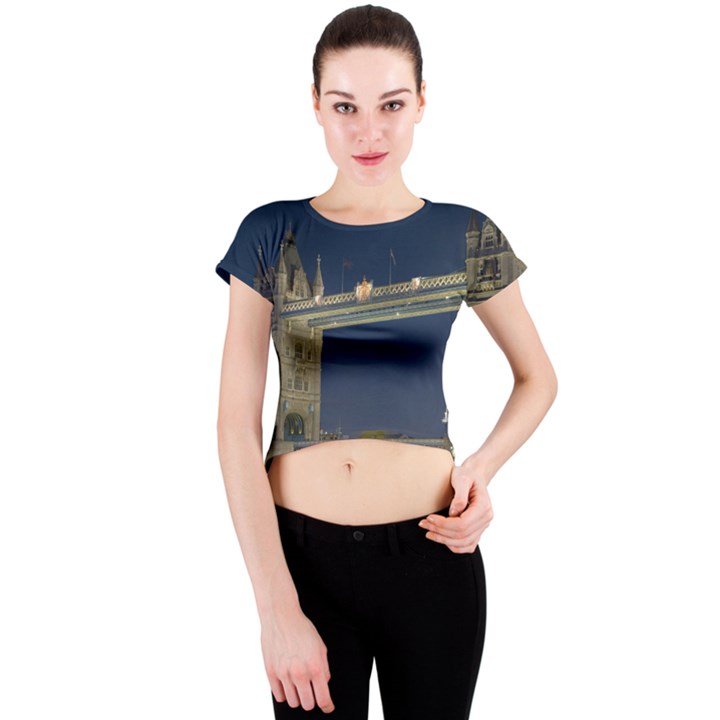 TOWER BRIDGE Crew Neck Crop Top