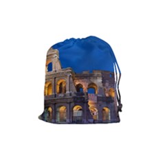 Rome Colosseum 2 Drawstring Pouches (medium)  by trendistuff