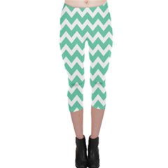 Chevron Pattern Gifts Capri Leggings by GardenOfOphir