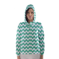 Chevron Pattern Gifts Hooded Wind Breaker (women) by GardenOfOphir