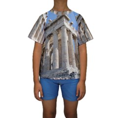 Parthenon Kid s Short Sleeve Swimwear by trendistuff