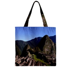 Machu Picchu Zipper Grocery Tote Bags by trendistuff