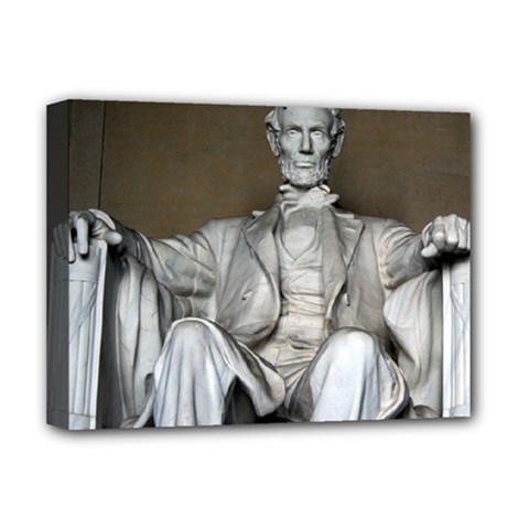 Lincoln Memorial Deluxe Canvas 16  X 12   by trendistuff