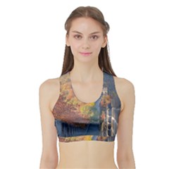 Great Wall Of China 1 Women s Sports Bra With Border by trendistuff