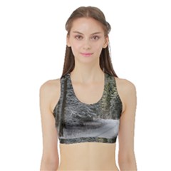 Snow On Road Women s Sports Bra With Border by trendistuff