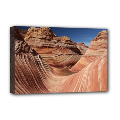 Petrified Sand Dunes Deluxe Canvas 18  X 12   by trendistuff