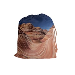 Petrified Sand Dunes Drawstring Pouches (large)  by trendistuff