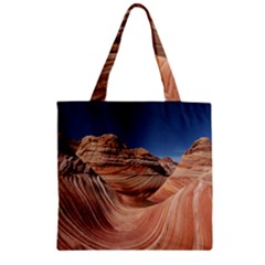 Petrified Sand Dunes Zipper Grocery Tote Bags by trendistuff