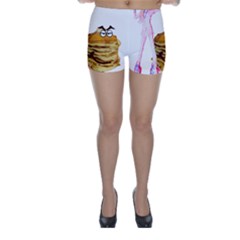 Mal Girl And Mr Pancake Skinny Shorts by michaelandrewlaw